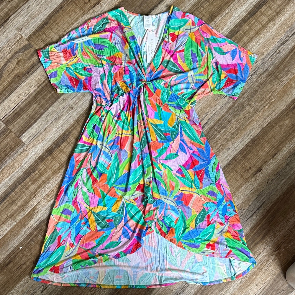 La Blanca Multicolor Tropical Print Swim Coverup/Dress NWT